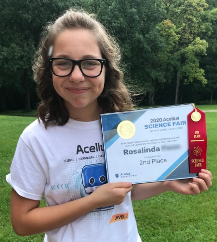 Science Fair Winner 2020 Acellus Science Fair Winner